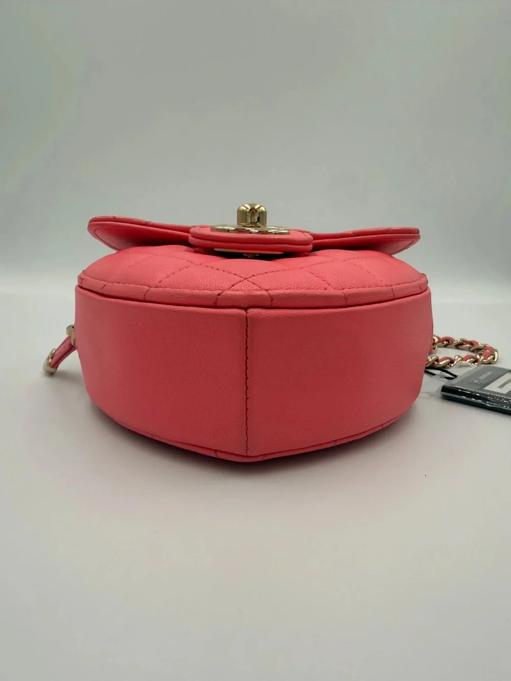 Chanel CC In Love Heart Bag — Coral Pink Lambskin 22S